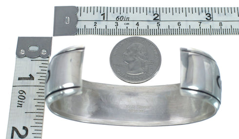 Navajo Authentic Sterling Silver Kokopelli Cuff Bracelet JX128769